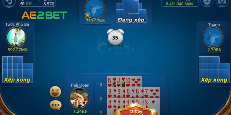 Quy trình bắt đầu ván Mậu Binh trực tuyến tại AE3BET